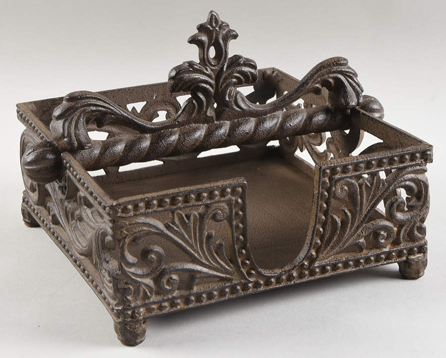 Cream Metal Napkin Holder by GG Collection-1