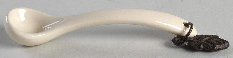 Cream All Ceramic Sugar Spoon by GG Collection-1