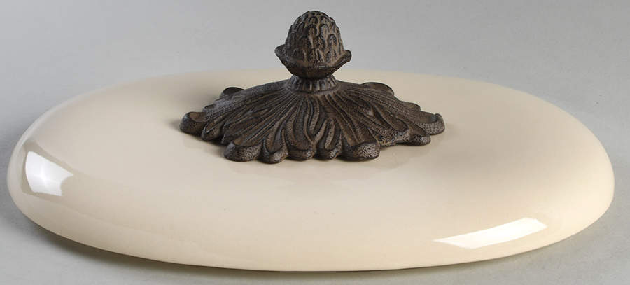 Cream Lid for 2.5 Quart Oval Covered Casserole by GG Collection-1