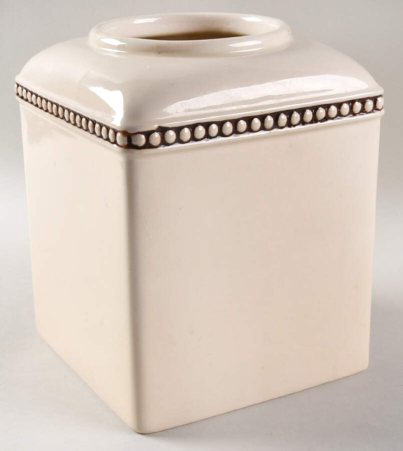 Cream Small Canister No Lid by GG Collection-1
