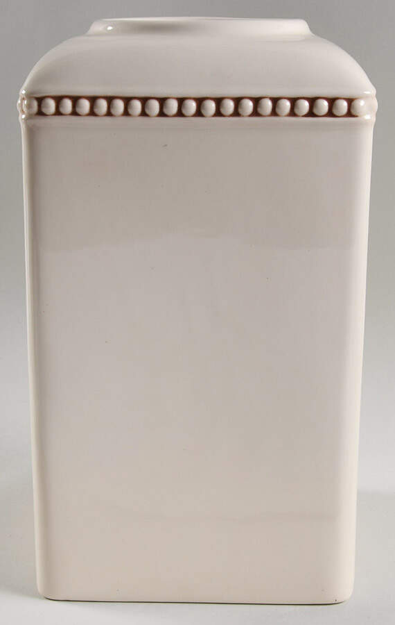 Cream Large Canister No Lid by GG Collection-1