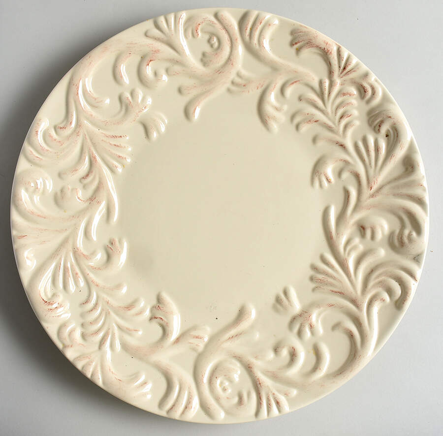 Cream 15" Chop Plate (Round Platter) by GG Collection-1