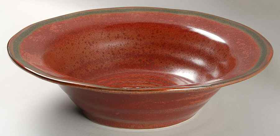 Stoneage Cinnamon 11" Round Vegetable Bowl by Gourmet Expressions-1