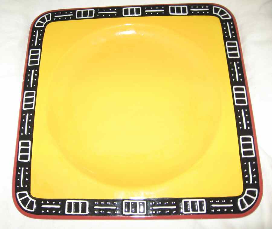 Sassy Salsa Square Dinner Plate by Ganz-1