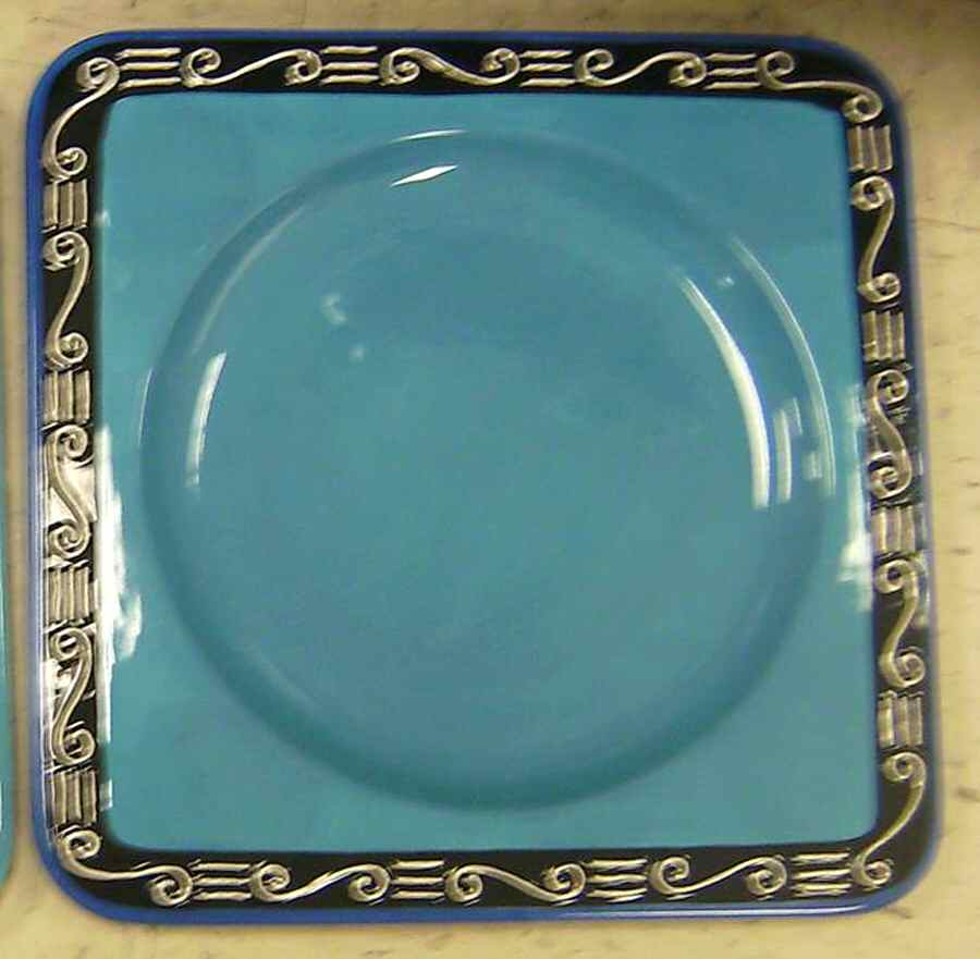 Sassy Salsa Square Dinner Plate by Ganz-1