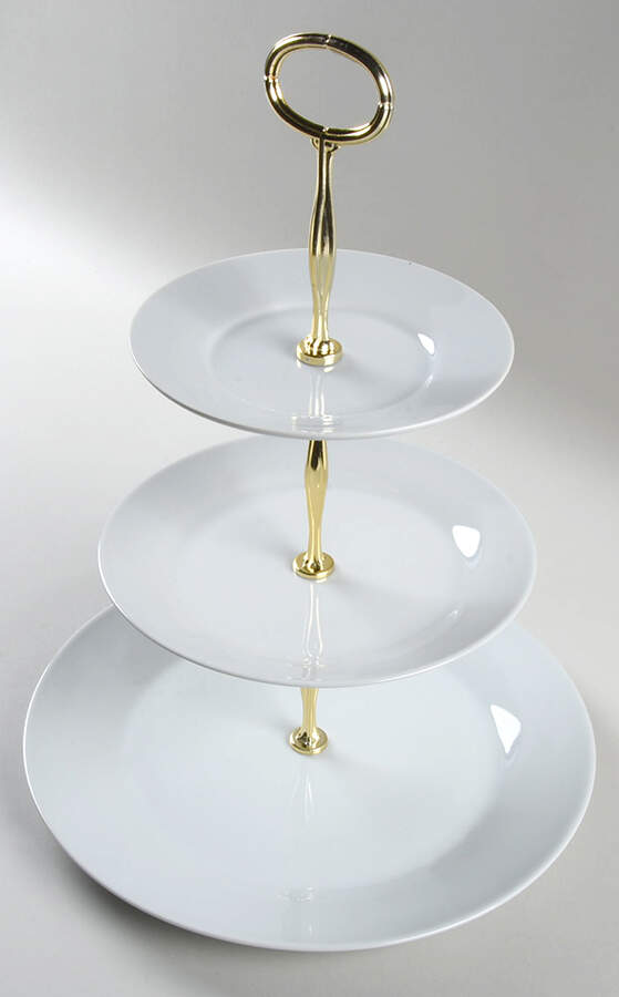 Halstead 13 7/8"-14 1/4" 3-Tiered Serving Tray(DP,SP,BB) HC by Gibson Designs-1
