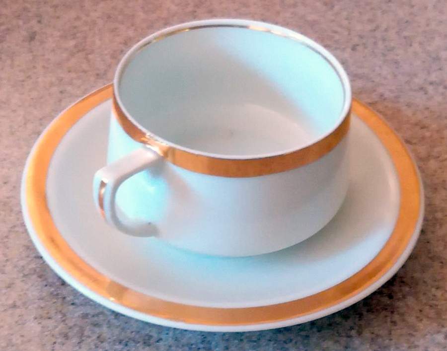 GIN242 Flat Cup & Saucer Set by Ginori 1735-1