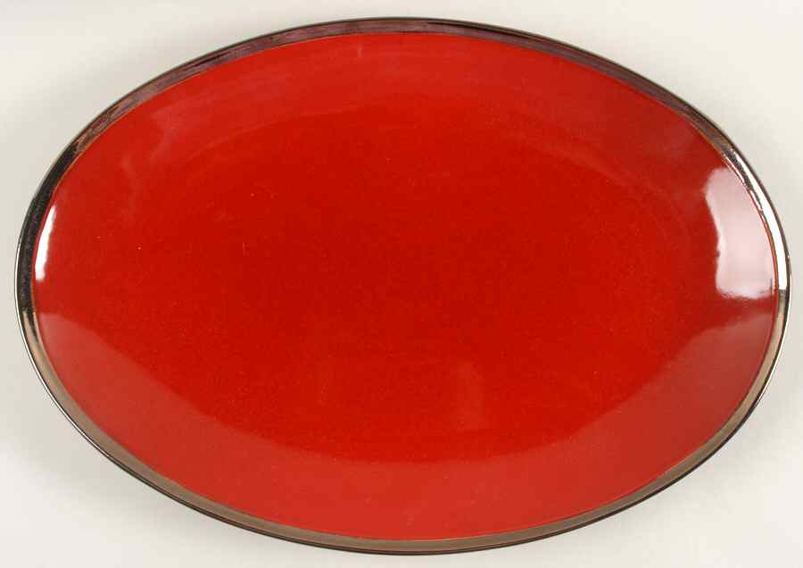 Caterina Red 16" Oval Serving Platter by Gourmet Expressions-1
