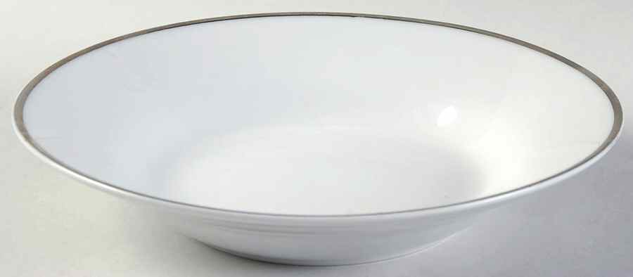 Silver Band Rim Soup Bowl by Gibson Designs-1