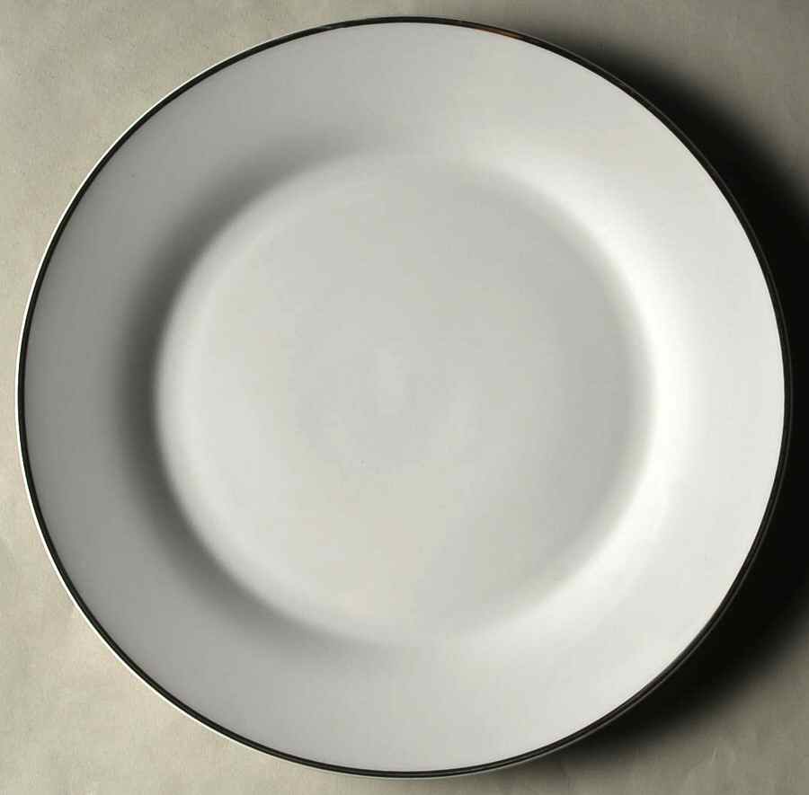 Silver Band Dinner Plate by Gibson Designs-1