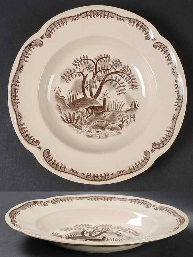 Tibet Large Rim Soup Bowl by Gefle-1