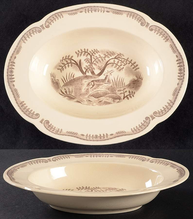 Tibet 9" Oval Vegetable Bowl by Gefle-1