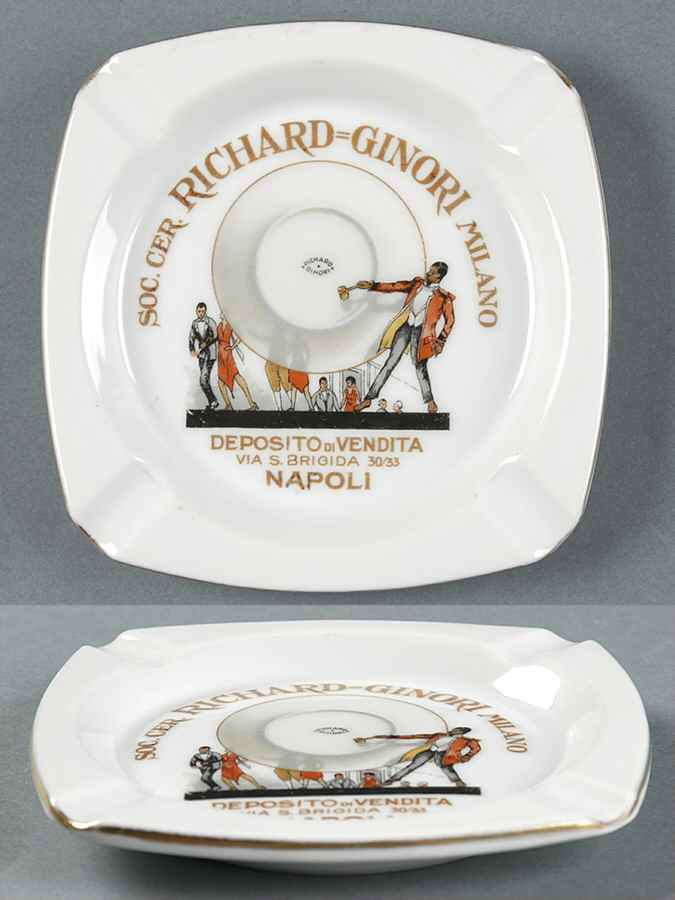 Advertising Signs Ashtray with Advertising by Ginori 1735-1