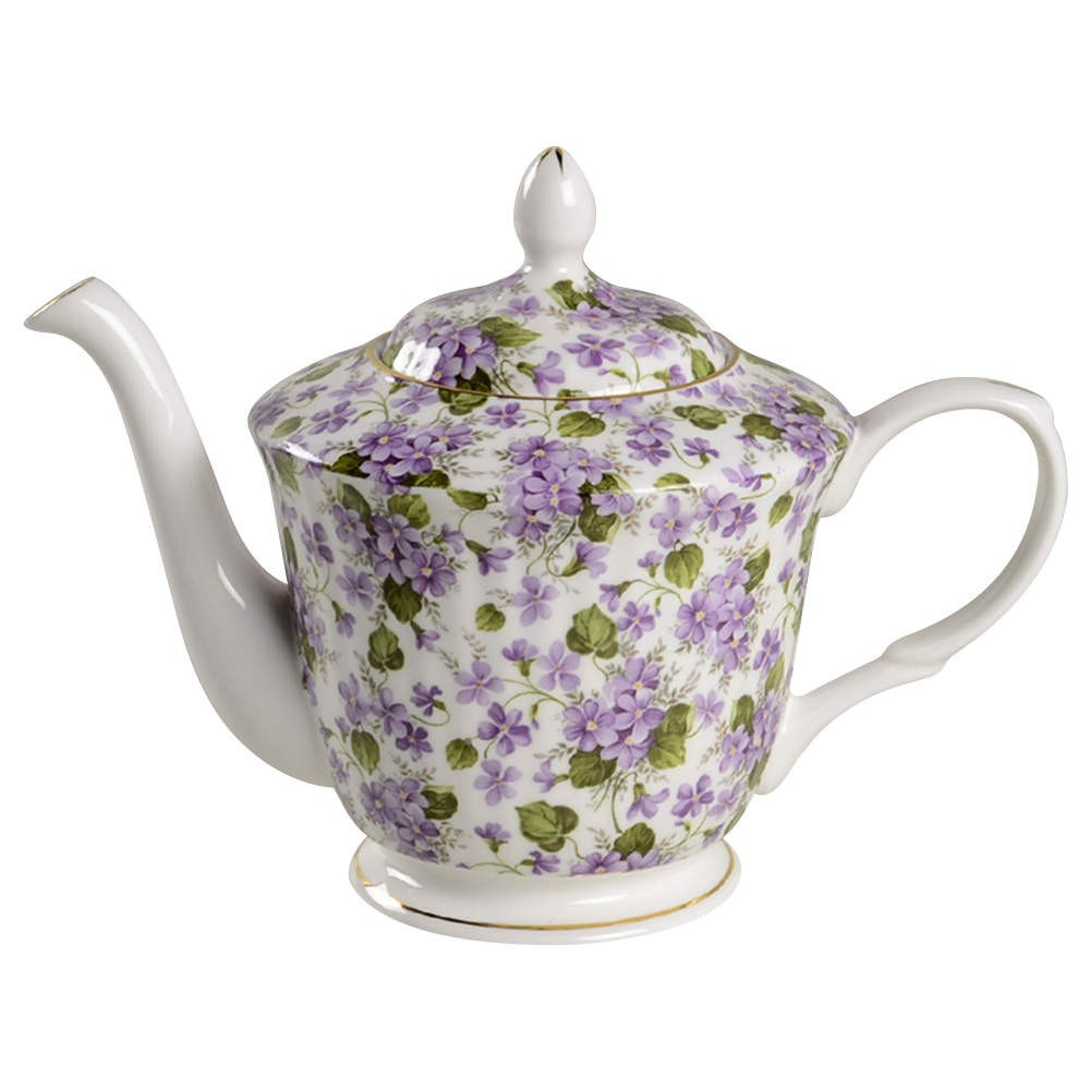 Violet Teapot & Lid by Gracie Bone China-1