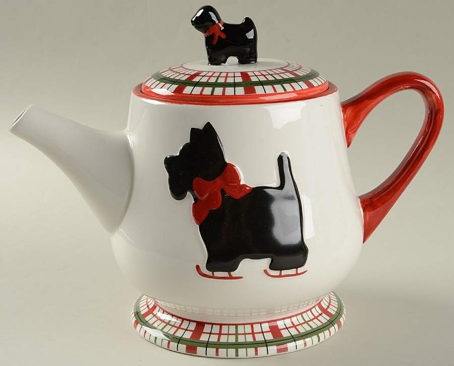 Scottie Plaid Teapot & Lid by Global Design Connections-1