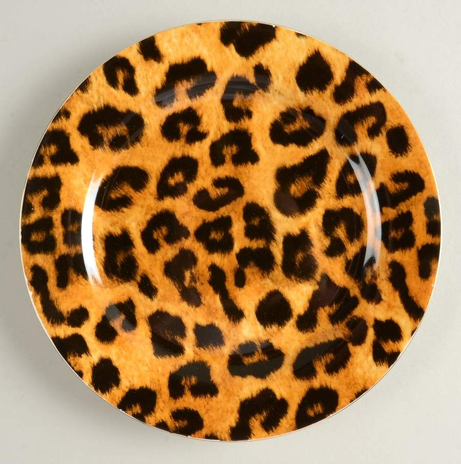 Leopard Salad Plate by Gracie Bone China-1