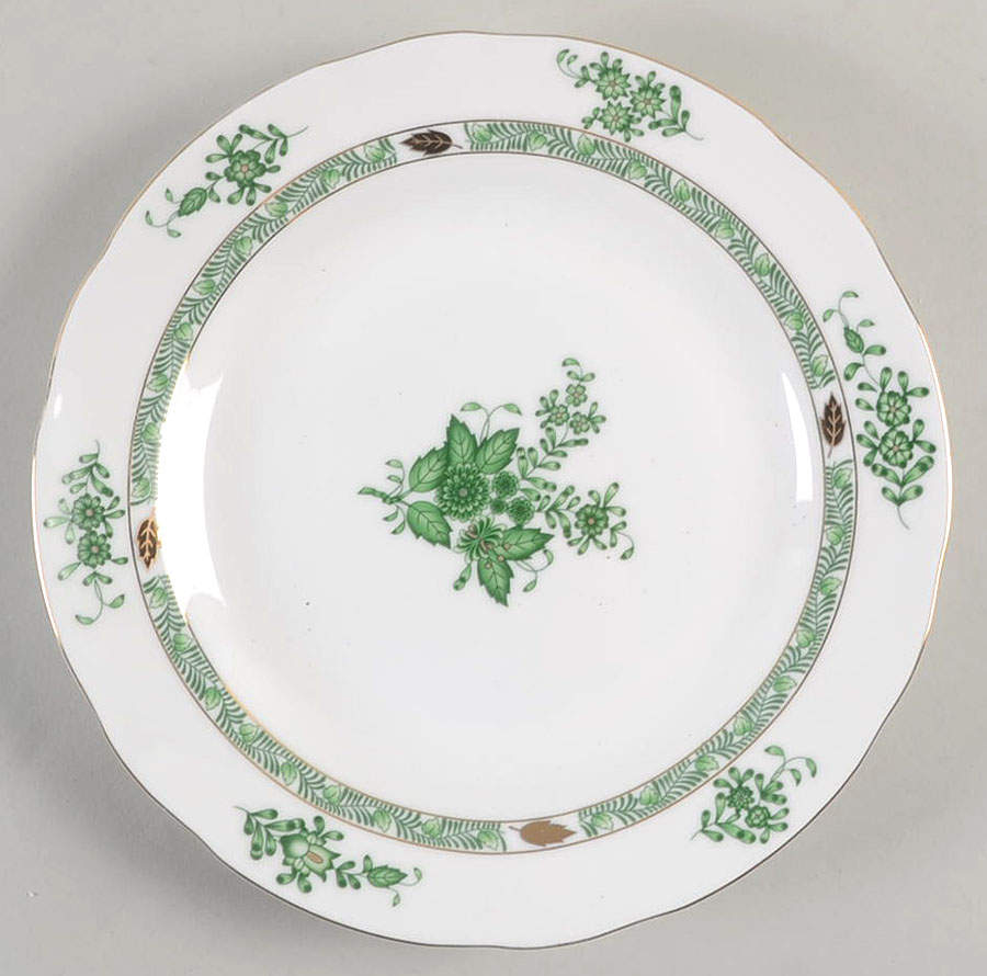 Green Gracie Salad/Dessert Plate by Gracie Bone China-1
