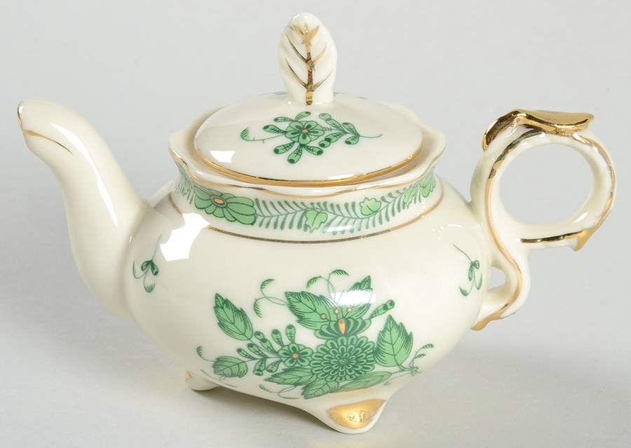 Green Gracie Child's Teapot & Lid by Gracie Bone China-1