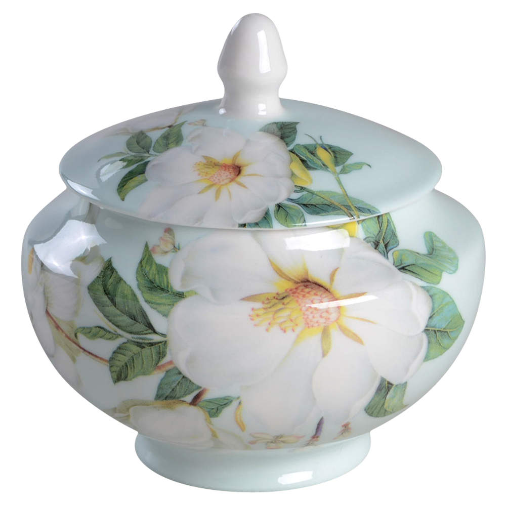 Magnolia Sugar Bowl & Lid by Gracie Bone China-1