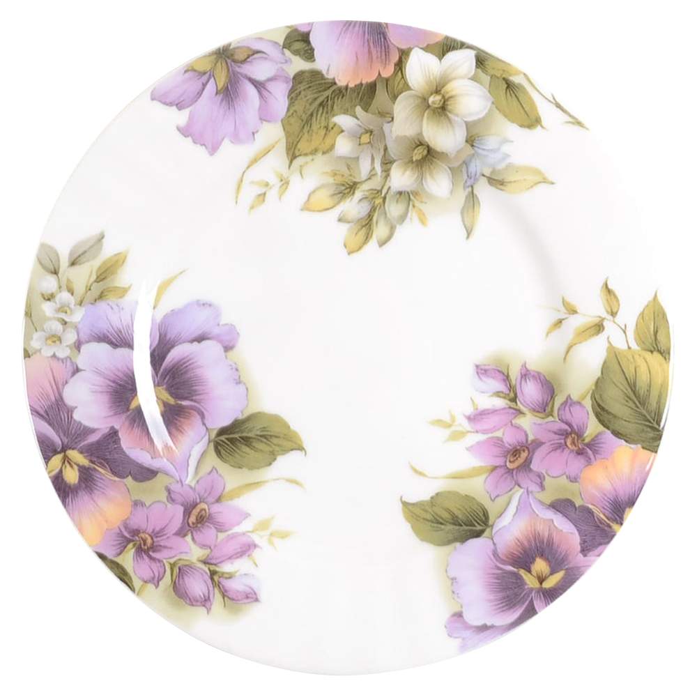 Pansy Salad/Dessert Plate by Gracie Bone China-1