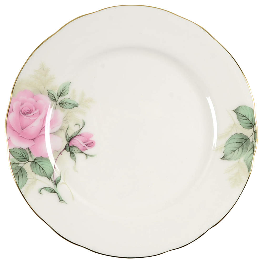 Rose Bouquet Salad/Dessert Plate by Gracie Bone China-1