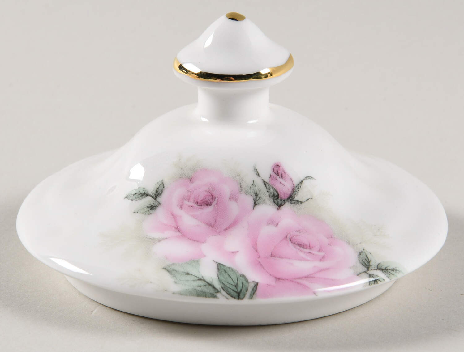 Rose Bouquet Lid for Sugar Bowl by Gracie Bone China-1