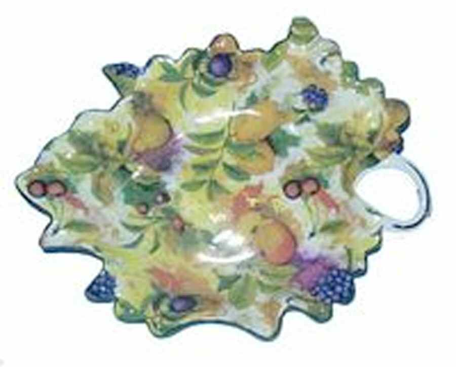 Chintz Fruit 9" Leaf Dish by Godinger-1
