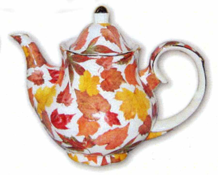 Chintz Leaves Teapot & Lid by Godinger-1