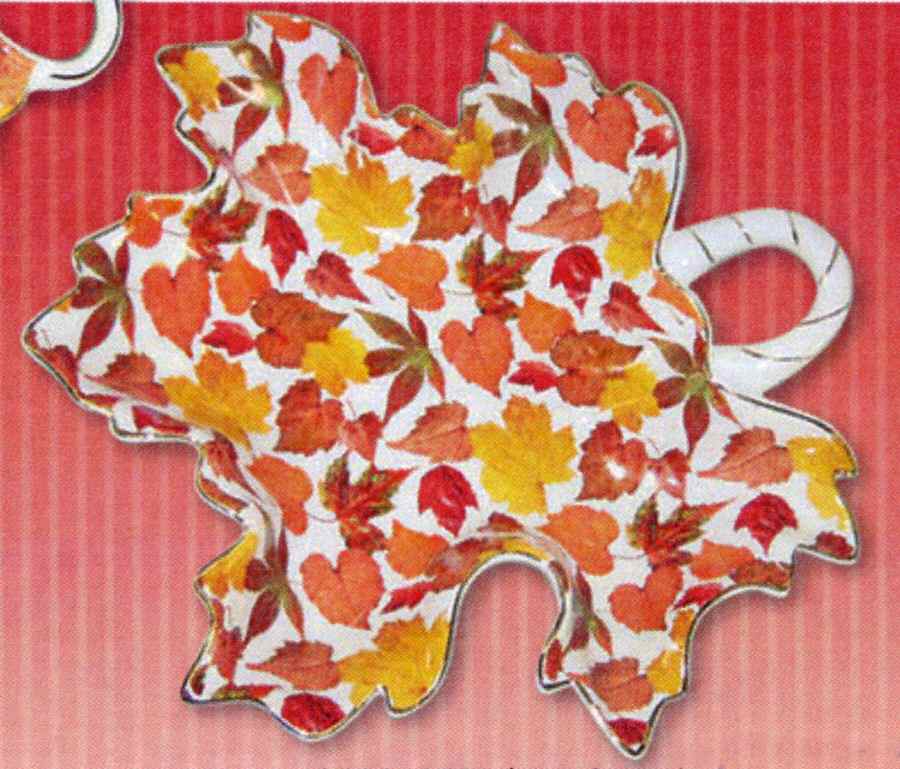 Chintz Leaves 7" Leaf Dish by Godinger-1