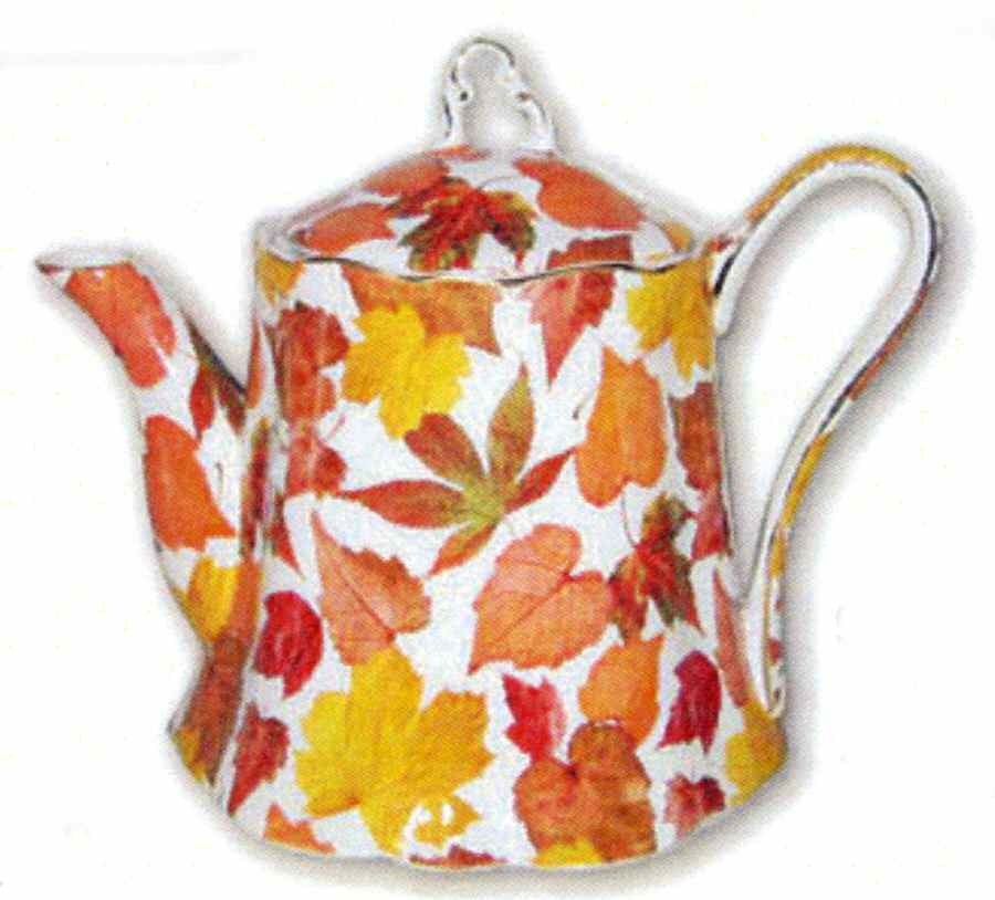 Chintz Leaves Teapot & Lid by Godinger-1