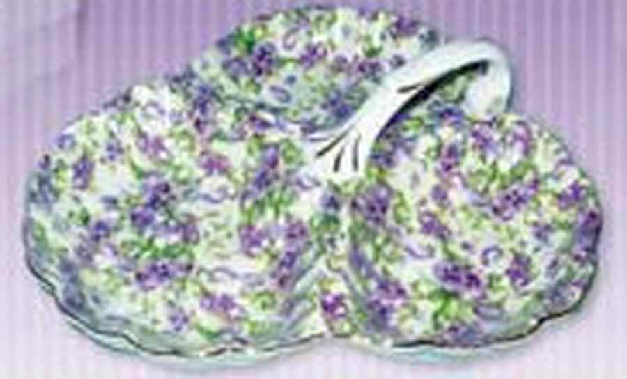 Chintz Pansy 3-Part Relish by Godinger-1