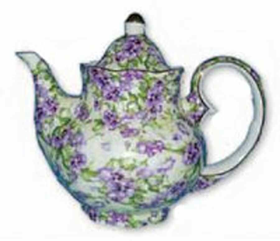 Chintz Pansy Teapot & Lid by Godinger-1