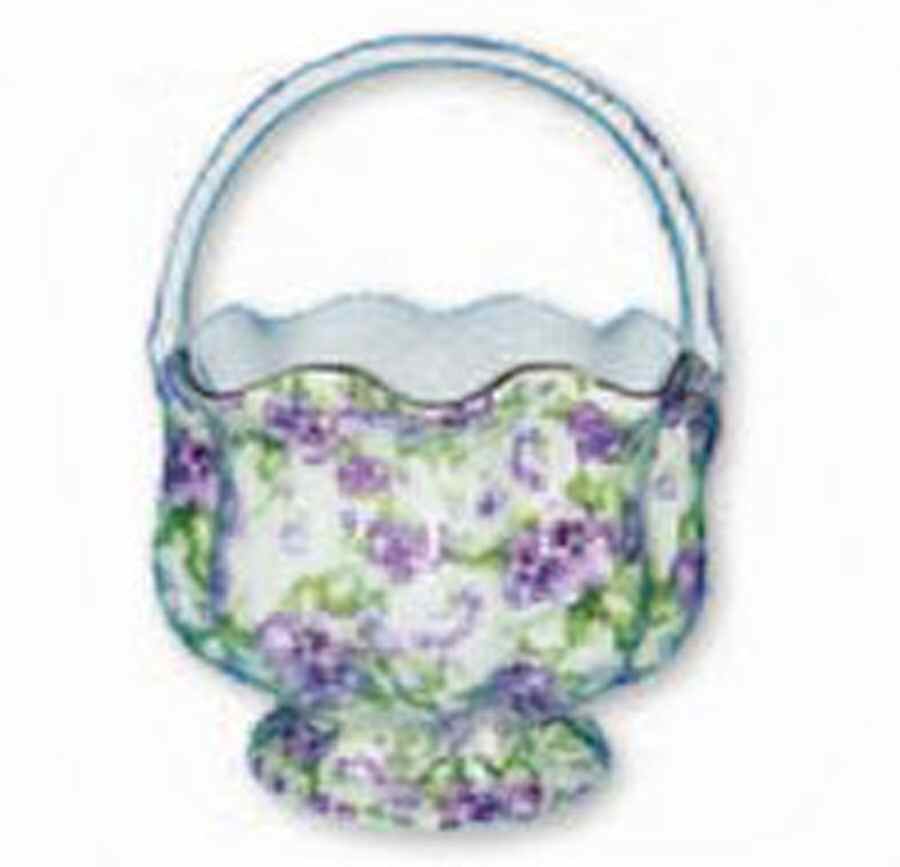 Chintz Pansy 6" Handled Basket by Godinger-1