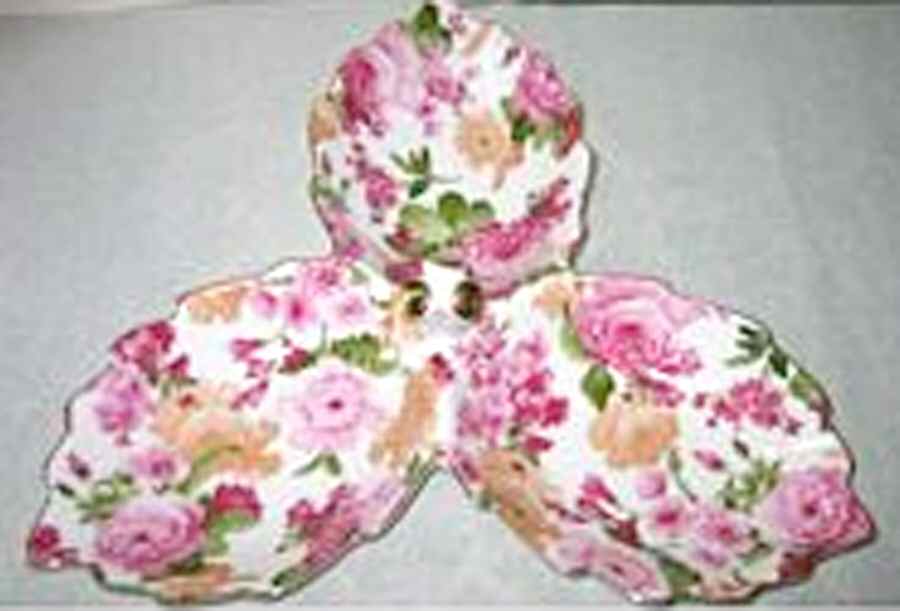 Chintz Peonies 3-Part Relish by Godinger-1