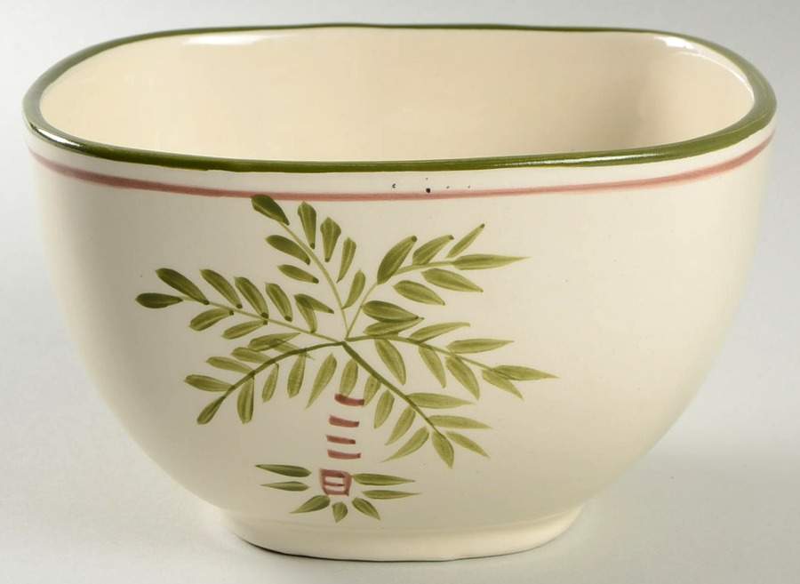Palm Court Square Soup/Cereal Bowl by Gibson Designs-1