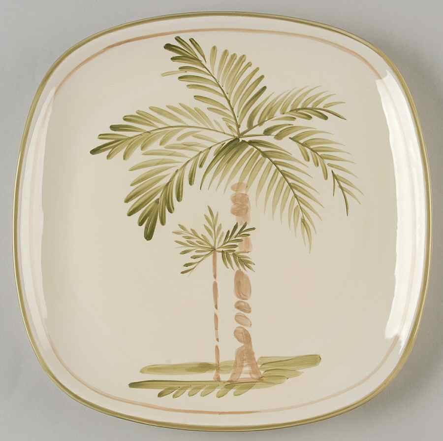 Palm Court Square Dinner Plate by Gibson Designs-1