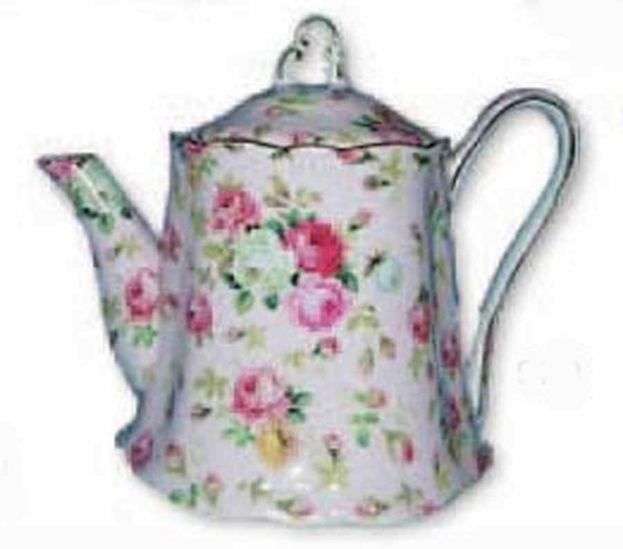 Chintz Pink Teapot & Lid by Godinger-1