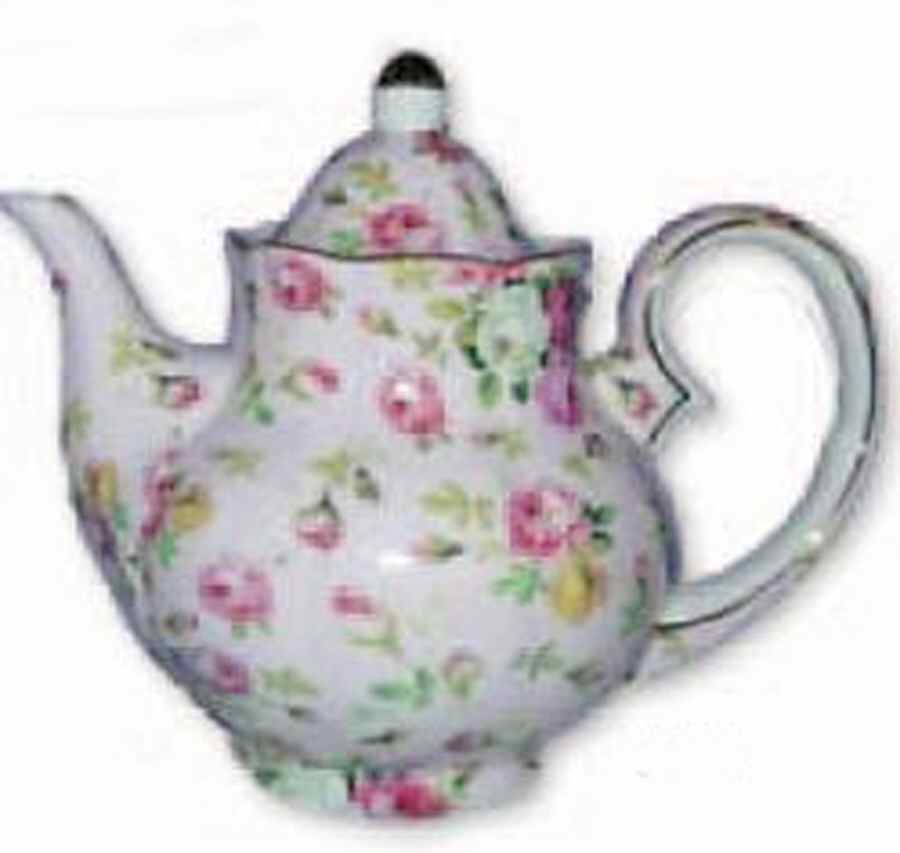 Chintz Pink Teapot & Lid by Godinger-1