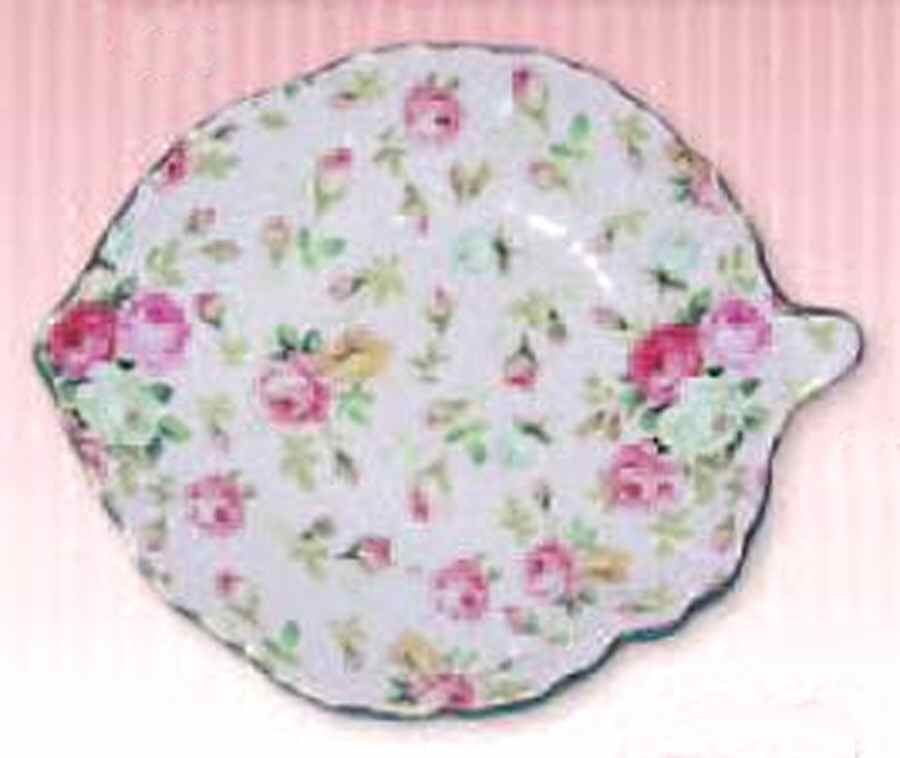 Chintz Pink 7" Leaf Dish by Godinger-1