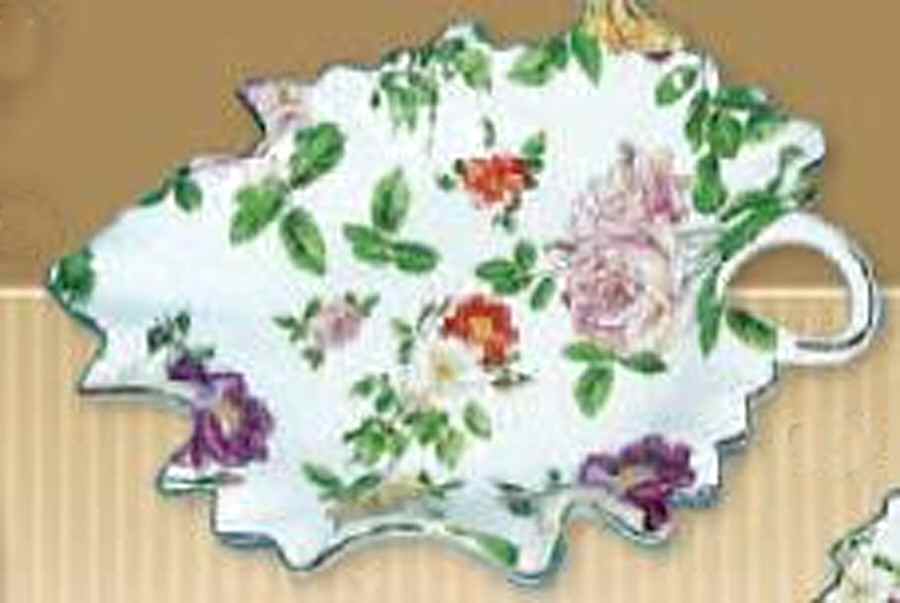 Chintz White 7" Leaf Dish by Godinger-1