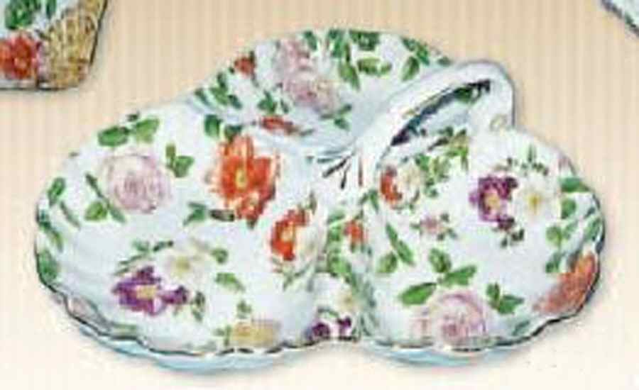Chintz White 3-Part Relish by Godinger-1