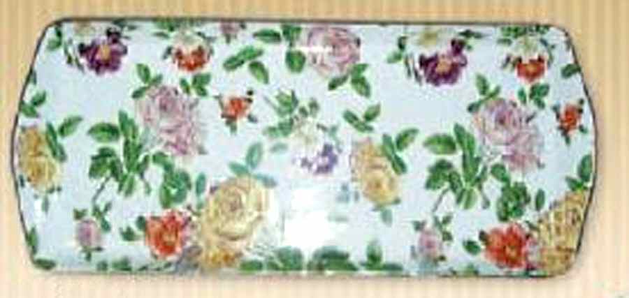Chintz White 13" Rectangular Tray by Godinger-1