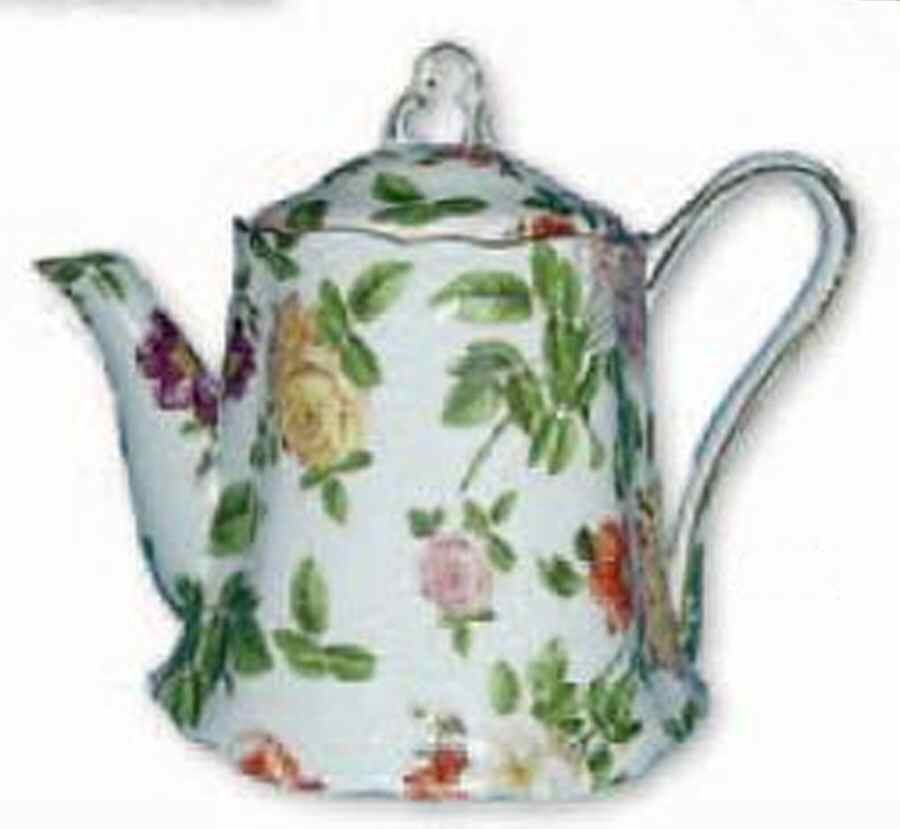 Chintz White Teapot & Lid by Godinger-1