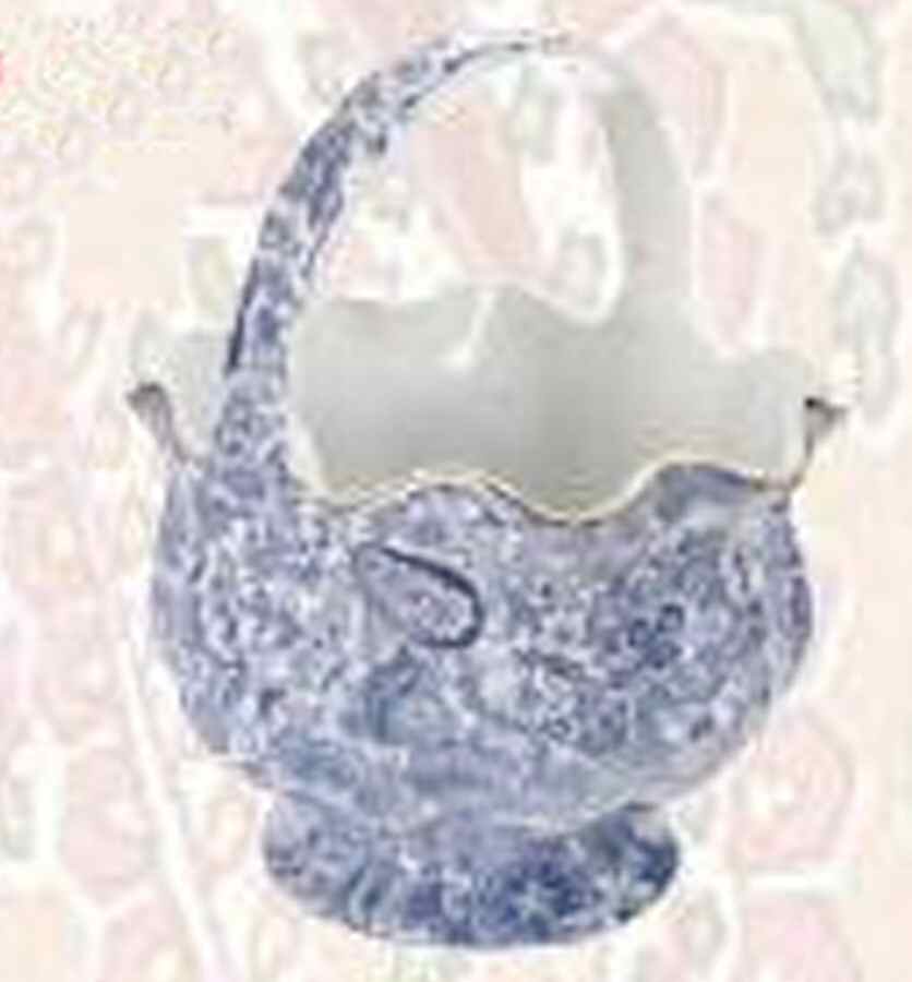 Paisley Blue 6" Handled Basket by Godinger-1
