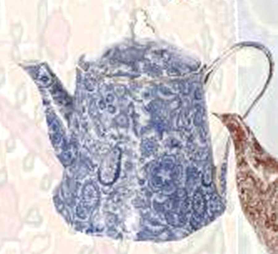 Paisley Blue Teapot & Lid by Godinger-1