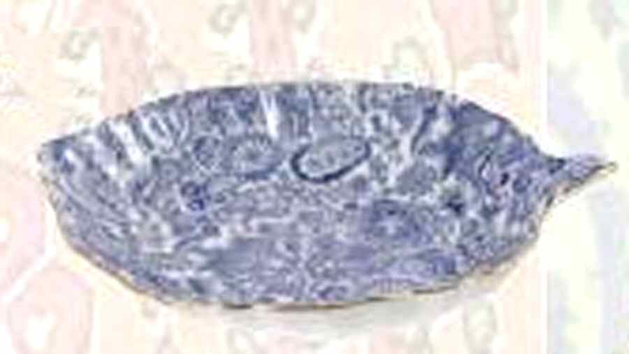 Paisley Blue 7" Leaf Dish by Godinger-1