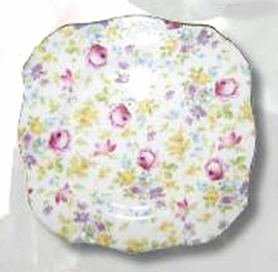 Tea Rose 8" Square Plate by Godinger-1