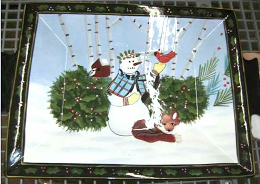 Woodland Friends 16" Rectangular Serving Platter by Gibson Designs-1