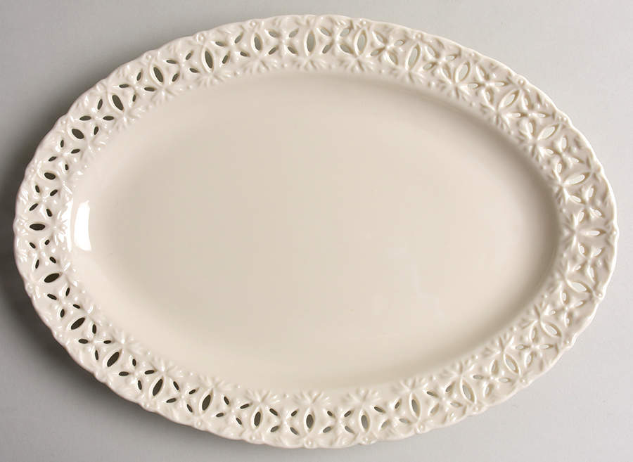 Regal Cream 14" Oval Serving Platter by Godinger-1