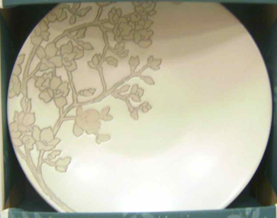 White Flowers Dinner Plate by Gibson Designs-1